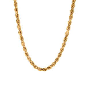 Collar de Cadena Trenzada de Aleación de Zinc con Diseño Geométrico, Joyería de Moda, Regalo - Product Image 5