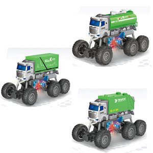 <span class=keywords><strong>Camion</strong></span> <span class=keywords><strong>de</strong></span> voirie télécommandé 6 roues personnalisé avec lumières réalistes, fonctions d'escalade sur route, télécommande 2,4 GHz, portée <span class=keywords><strong>de</strong></span> 50 m, écologique - Product Image 1