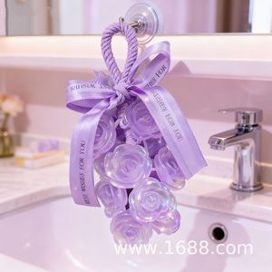 Nouveau Savon Artisanal en Cristal Rose – Cadeau d'Anniversaire, Décoration de Salle de Bain, Savon en Guirlande Créatif et Amusant, Cadeau Personnalisé - Product Image 6