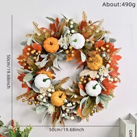 Automne Guirlande Jaune Feuille D'érable Artificielle Fleurs Décoratives Ruban Plantes pour Porte D'entrée Festive Suspendus Thanksgiving Pâques