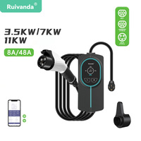 Prix usine monophasé 32A 7kW EV CHARGING PILE IP65 chargeur de voiture électrique domestique avec prise de type 2