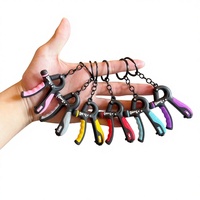 Porte-clés figurine anti-stress en PVC caoutchouc 3D réaliste, personnalisable avec logo, en forme d'équipement de fitness miniature, cadeau d'exercice
