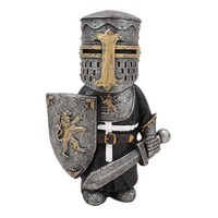 Mini Chevaliers Européens Sculpture Renaissance Templier Croisé Figurines Chevalier Gnomes De Jardin Décorations Chevalier Statue Figurines