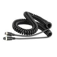 Câble d'extension enroulable M12 rétractable avec connecteurs mâle-femelle, adapté aux capteurs industriels et aux caméras de recul de camions