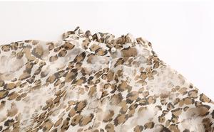 Cuello alto con estampado de <span class=keywords><strong>leopardo</strong></span> <span class=keywords><strong>vestido</strong></span> de gasa para las mujeres de la primavera de manga larga Mini fiesta <span class=keywords><strong>vestido</strong></span> Sexy - Product Image 6