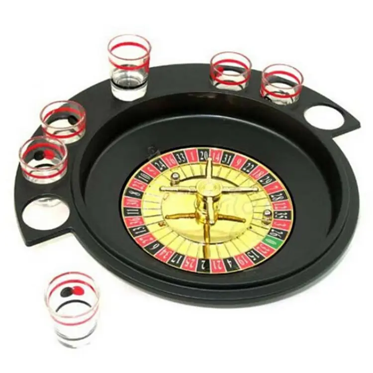 6 Glasses Black Drinking Roulette Shot Glass Game Set Great For Parties Entertaining Hand Wash Only