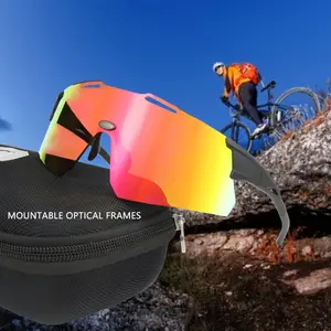 2024 Новый Пользовательский логотип высокого качества Модные поляризованные уличные спортивные безопасные ветрозащитные мужские солнцезащитные очки