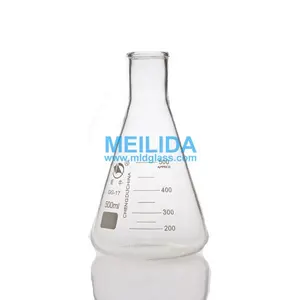 Venta al por mayor de laboratorio de vidrio vasos de precipitados de vidrio y frasco cónico