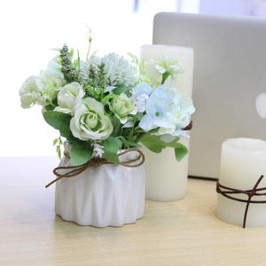 Flor Artificial en Maceta, <span class=keywords><strong>Hortensia</strong></span> Artificial, Bonsái, Rosa para Decoración del Hogar, Decoración de Bodas, Centros de Mesa, Flores - Product Image 4