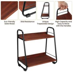 <span class=keywords><strong>Étagère</strong></span> de comptoir peu encombrante à <span class=keywords><strong>2</strong></span> <span class=keywords><strong>niveaux</strong></span> pour cuisine, bar à café, garde-manger, table à manger, support d'organisation - Product Image 6