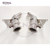 Ecnal pour Ferrari 458 4.5L 2011-2014, collecteur d'échappement en acier inoxydable Gintani avec isolateur et résonateur