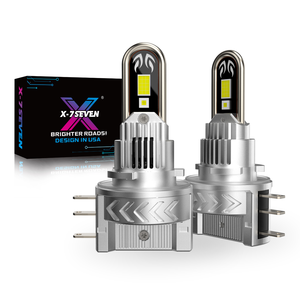X-7SEVEN Facile à installer, taille 1:1, H15 LED 150W 15000LM 12V, système d'éclairage automobile 6000K avec <span class=keywords><strong>ampoule</strong></span> <span class=keywords><strong>de</strong></span> phare DRL pour voitures universelles - Product Image 1