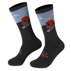 Chaussettes de <span class=keywords><strong>ski</strong></span> avec logo personnalisé : chaussettes mi-mollet isolées thermiquement avec semelle rembourrée, tissu respirant, adaptées au <span class=keywords><strong>ski</strong></span> - Product Image 5