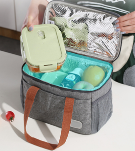 Large Lunch Bag Insulated Durable Lunch <b>Box</b> Soft <b>Cooler</b> Cooling Tote For Adult Men Women Black Two Sizes Are Customizable - Product Image 4