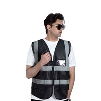 Gilet réfléchissant haute visibilité pour la course à pied, la construction, la sécurité personnelle, avec poches