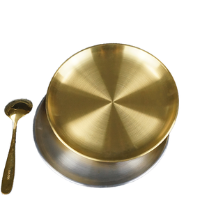 レストラン用 ゴールド サービングトレイ 丸型 デザートプレート ケーキ スナック皿 収納プレート 結婚式 パーティー用 ステンレススチール ディナープレート - Product Image 4