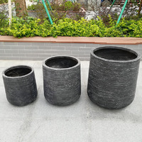 Vente chaude Grande Fibre Argile Jardin Planteur Pots Durable Intérieur Extérieur Fleur Plante Boîtes Pas Cher Prix D'usine pour L'utilisation Au Sol