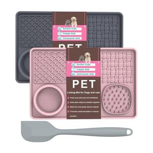 <span class=keywords><strong>Tapis</strong></span> à lécher personnalisé pour <span class=keywords><strong>chien</strong></span> et chat, lot <span class=keywords><strong>de</strong></span> 2, avec ventouse, gamelle anti-glouton pour animaux, <span class=keywords><strong>tapis</strong></span> à lécher en silicone pour soulager l'anxiété des chiens - Product Image 1