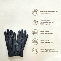 Gants d'équitation en cuir de chèvre souple, respirants et flexibles, à doigts complets, pour le sport équestre