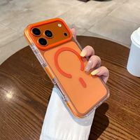 Coque de téléphone magnétique transparente pour iPhone 18 15 14 13 12 17 Pro Max 16 Plus, protection antichoc avec protection de l'objectif surélevée
