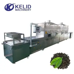 Máquina de procesamiento de hojas de té de microondas para matar la desenzima