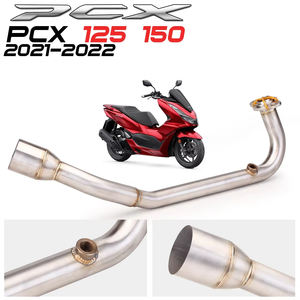 Pour PCX125 PCX150 PCX <span class=keywords><strong>125</strong></span> 150 <span class=keywords><strong>2021</strong></span> - 2022 Moto R11 Échappement complet Système d'échappement silencieux Tuyau avant intermédiaire - Product Image 6