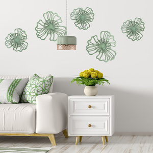 Décoration Murale Florale en Métal Multicolore pour Chambre, Hôtel, Maison - Ensemble d'Art Mural Floral en Fer Forgé - Product Image 3