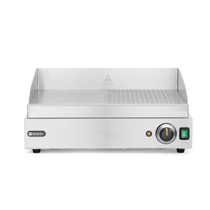 HENDI Profi Line Attrezzatura da Cucina Commerciale 230V/2400W Piastra per Frittura Metà Liscia Metà Ondulata 527x404x(H)233mm - Product Image 1