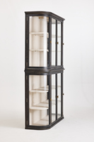 Vitrine en verre minimaliste nordique moderne, vitrine en chêne noir, adaptée à une utilisation dans le salon