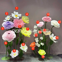 Fleurs géantes en papier organza, ranunculus et coquelicot, pour décoration de fête, mariage et événements – Vente chaude