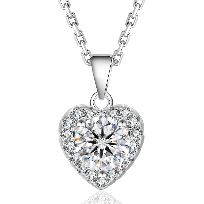 Moissanite Diamond Necklace 925 Sterling Silver