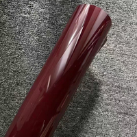 WRAPMASTER 1.52*17m rouleaux d'emballage de voiture PET Ankara rouge PVC haute brillance couleur auto-adhésive changement de couleur pour film décoratif de voiture