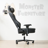 Kursi Gaming Gaya Balap Ergonomis Modern Monster, Baja 1.2mm, Bantal Kepala Magnetik, Sandaran Dapat Direbahkan Sepenuhnya, Sandaran Tangan Dapat Disesuaikan, Lebar