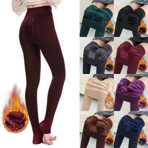 Winter <b>Leggings</b> Knitting <b>Velvet</b> Casual <b>Legging</b> New High Elastic Thicken Lady's Warm <b>Black</b> Pants Skinny Pants for Women <b>Leggings</b> - Product Image 1