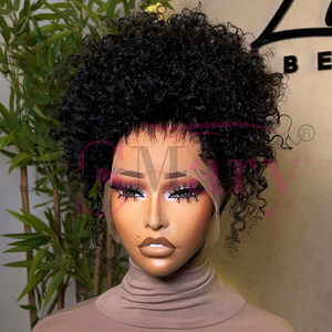 Peluca de Cabello Humano 100% Natural con Frente de Encaje y Cordón Ajustable, Sin Pegamento, de Alta Definición 360°, en Oferta - Product Image 2