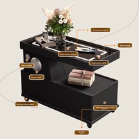 Table d'appoint multifonctionnelle en pierre, mobile et portable, style moderne, pour salon, chambre à coucher, avec plateau en verre