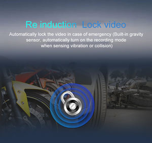 กล้องบันทึกภาพมอเตอร์ไซค์ขนาดเล็ก 3 นิ้ว กันน้ำ เลนส์คู่ วิดีโอความละเอียดสูง 1080p กล้องติดหน้ารถมอเตอร์ไซค์ พร้อมกล้องหลังในตัว ระบบ GPS ในตัว - Product Image 5