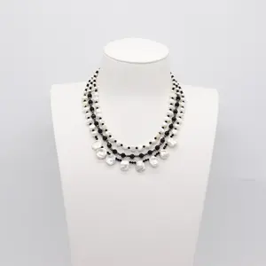 Factory directly sale new model multilayer pearl and agate bead jewelry necklace