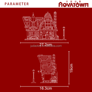 Ensemble de blocs de construction Mouldking 16049 <span class=keywords><strong>Village</strong></span> d'hiver de Noël, jouet créatif en briques, petit jouet éducatif en plastique, cadeau de Noël - Product Image 5