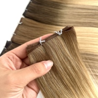 Extensions de cheveux vierges européens Super Double Drawn Genius Weft, blondes, de haute qualité, en cheveux humains