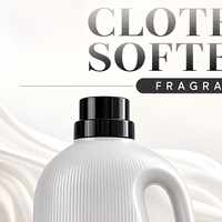 Ensemble OEM Handle Jug Mist Grey, Adoucissant textile liquide et Lessive liquide, Parfum longue durée, Fraîcheur, Produits de nettoyage