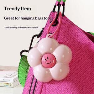 Boîte à médicaments portable mignonne en forme de fleur, cinq compartiments, scellée, pour rangement de boucles d'oreilles et bijoux, vente en gros - Product Image 5