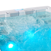 Piscine de nage à contre-courant intelligente extérieure à température constante, grande piscine hors sol avec massage et surf pour villa et hôtel