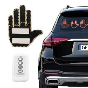 Universal Wireless Remote Control Auto Window Multi-color Gesture Hand Finger Light Middle Finger Car Light