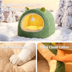 Caterpillar Saco de Dormir para Gatos, Nido Cálido de Invierno, Tienda de Campaña Acolchada y Cerrada, Casa de Invierno para Gatos, Nido para Mascotas - Product Image 4