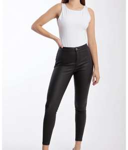 Jean en denim <span class=keywords><strong>noir</strong></span> ciré coupe skinny pour <span class=keywords><strong>femme</strong></span>, élastique dans quatre sens, en coton de haute qualité, modèle 2026, style Amérique/Mexique - Product Image 5