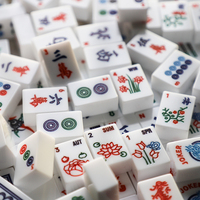 Jeu de Mahjong Personnalisé de Luxe Américain, Tuiles de Mahjong les Plus Vendues, en Acrylique Moderne, Pratique, à un ou deux étages