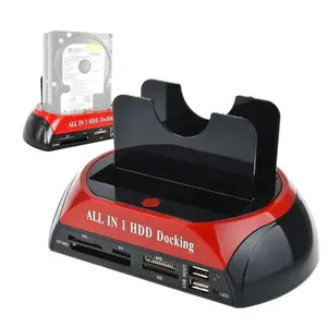 Multifunktions-Festplatten-Basis kartenleser HUB USB 2.0 IDE/SATA Abnehmbare Festplatten box Festplatten-Basis-Backup
