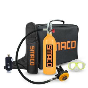 Venta caliente <span class=keywords><strong>Smaco</strong></span> 1 Litro Capacidad Alta Presión 3000psi 200bar 20mpa Nadar Diseño recargable Mini Buceo Equipo de tanque de aire - Product Image 1
