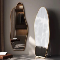 Miroir de mur et de sol en verre biseauté de 2mm, cadre de miroir de Noël décoratif irrégulier pour la maison, design Art déco